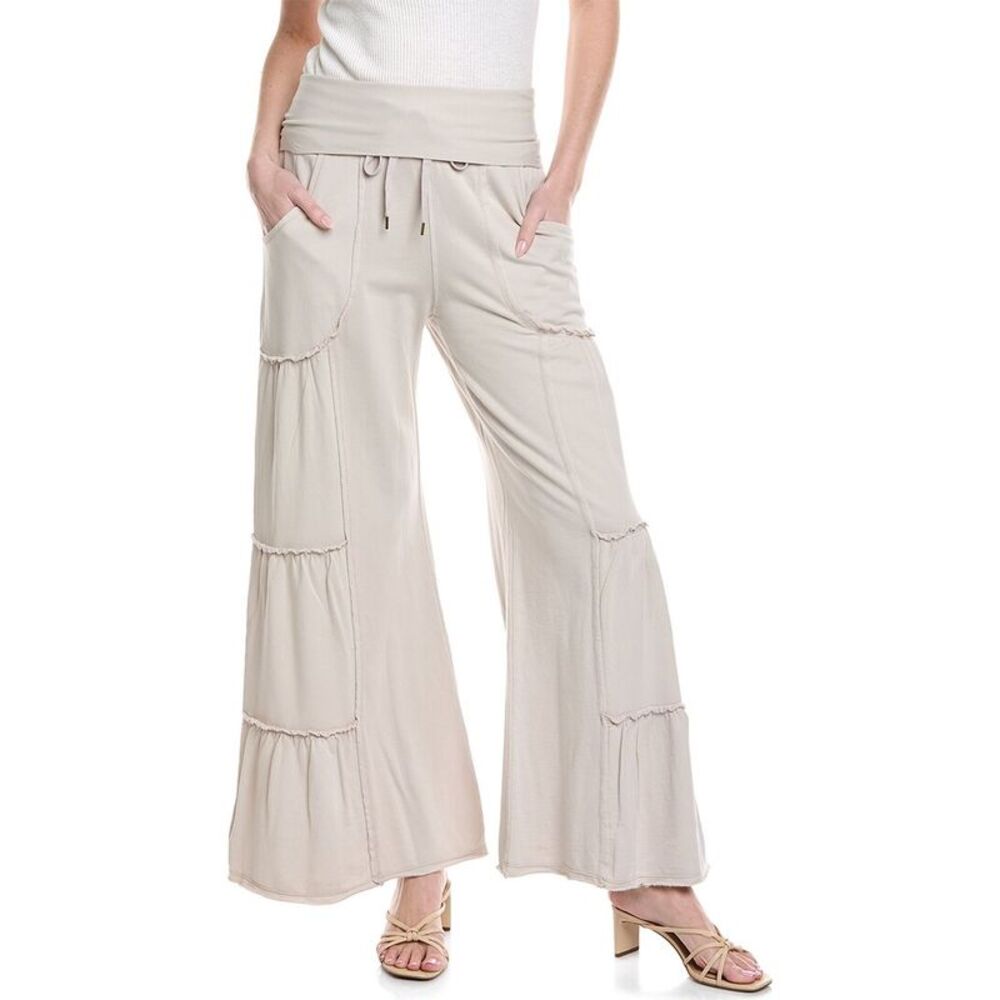 Xcvi Womens  Carola Tiered Pant, Silver